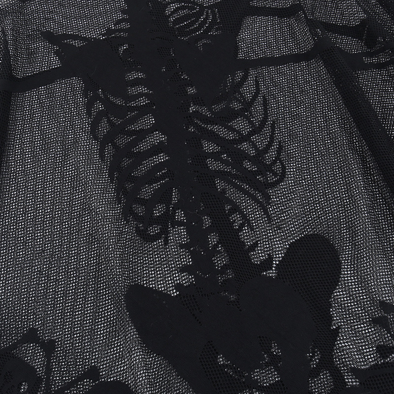 Sexy One-Shoulder Skeleton Print Cape
