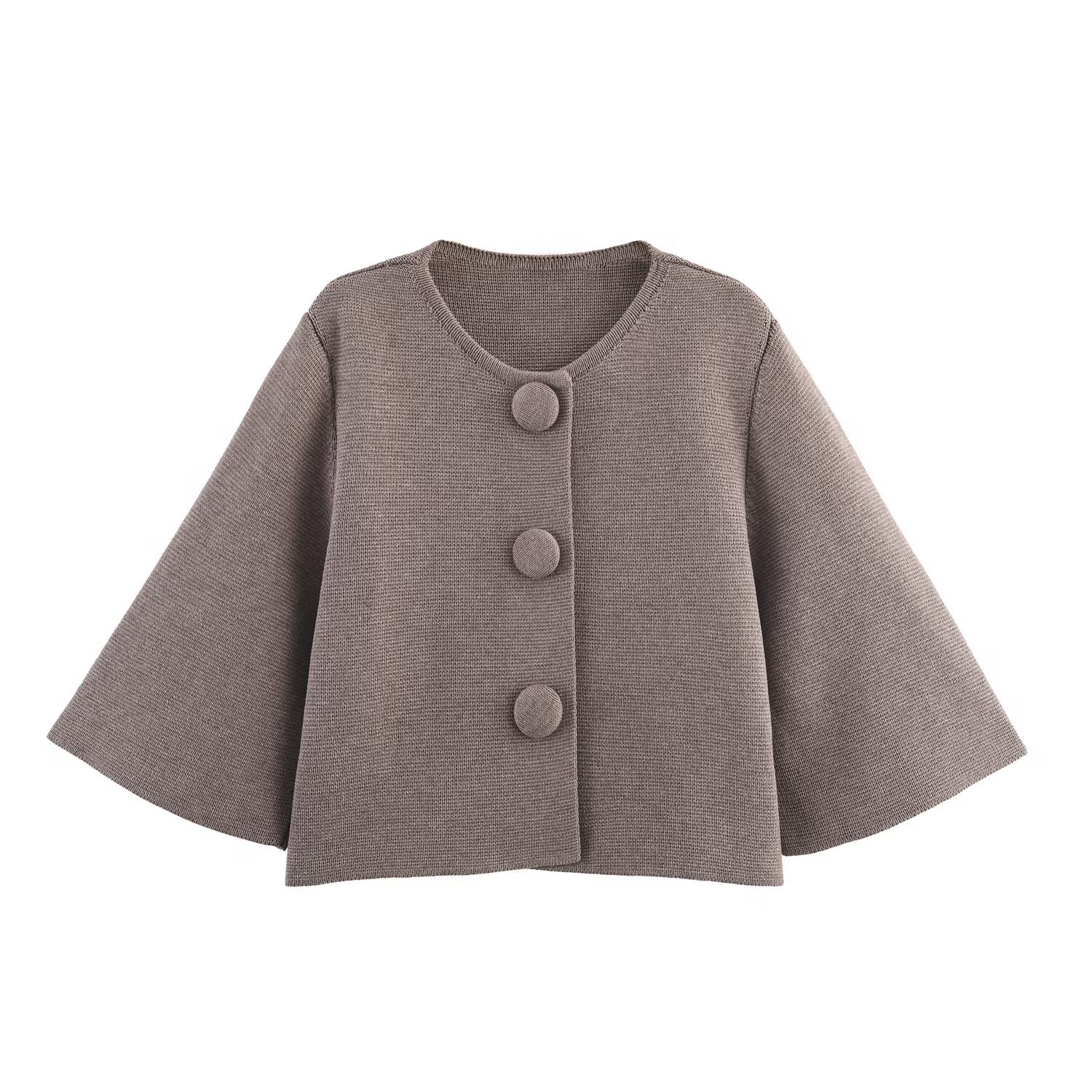 Ladies Plain Polyester Clasp Sweater