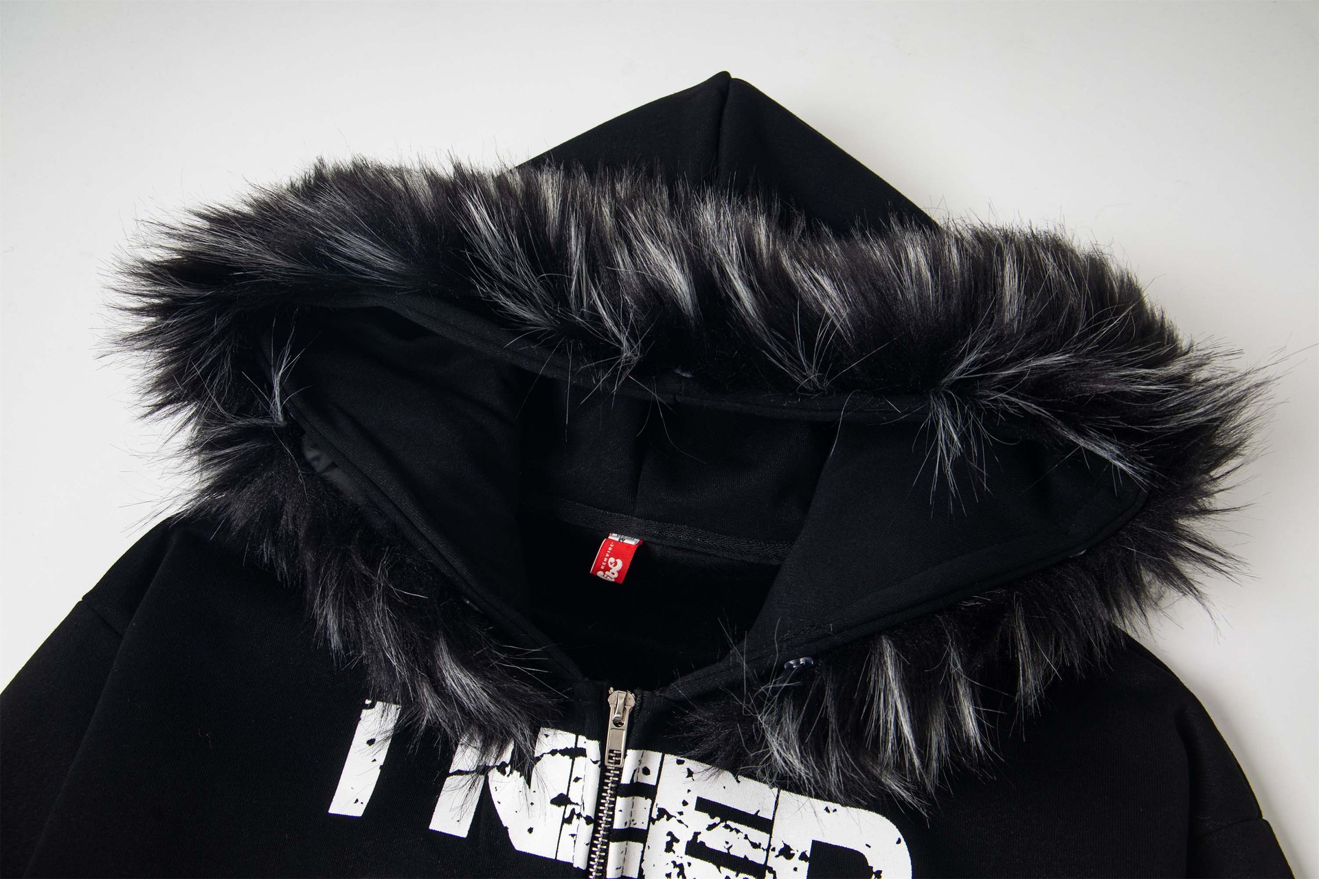 Vintage Graphic Street Cotton Blend Zip Hoodie