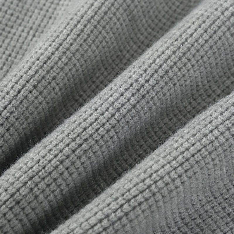 Relaxed Plain Ribbed Hood Wrap Cardigan
