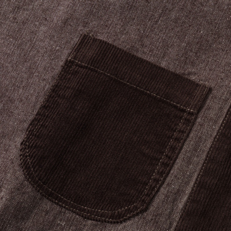 Oversized Cotton Blend Cardigan Jacket Featuring Contrast Patch