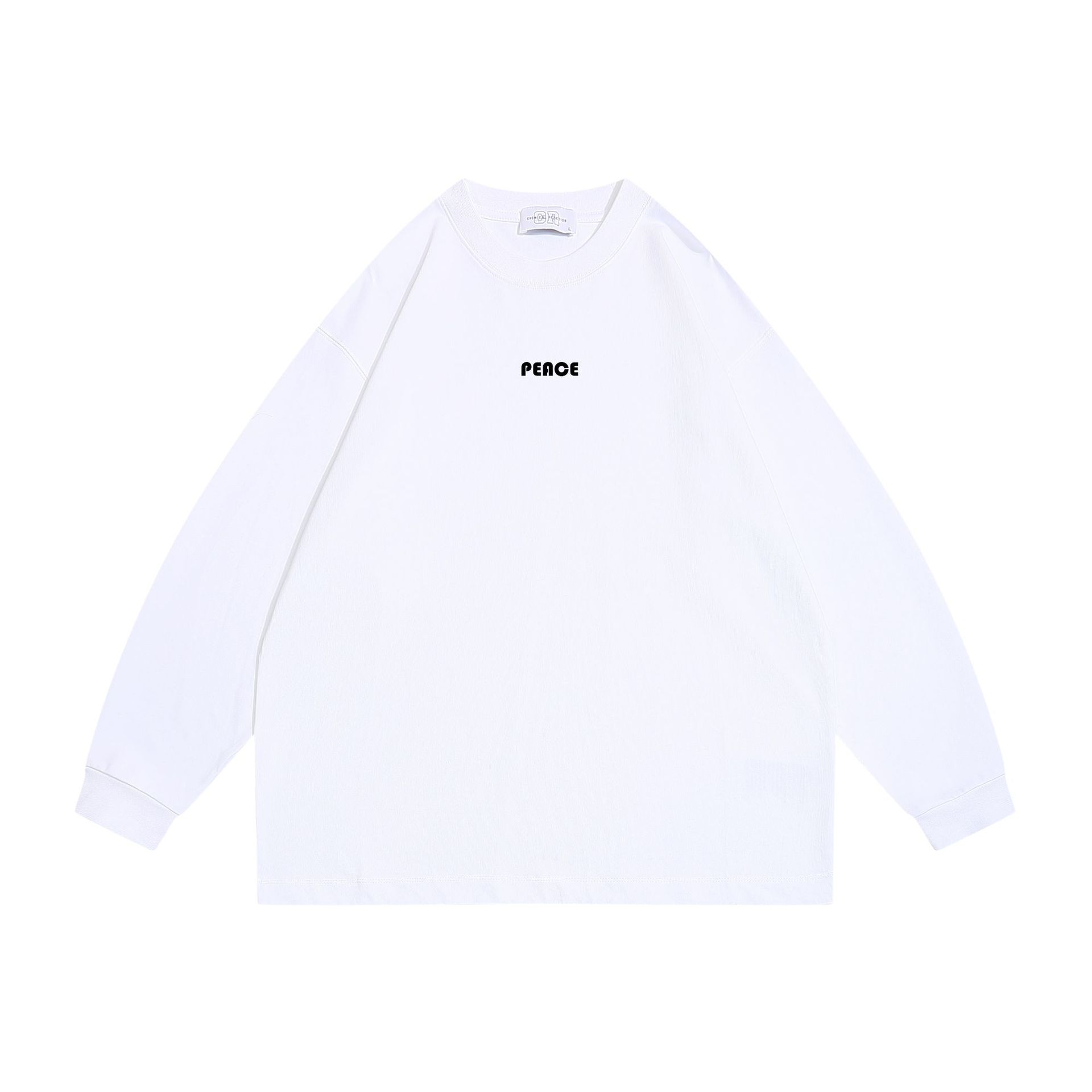 Oversized Full Arm Cotton Blend Alphabet Graphic T-Shirt