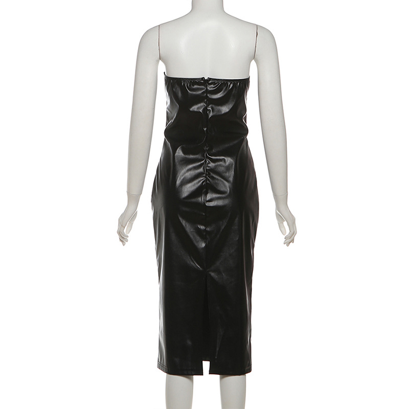 High Waist Sleeveless Pencil Midi Dress