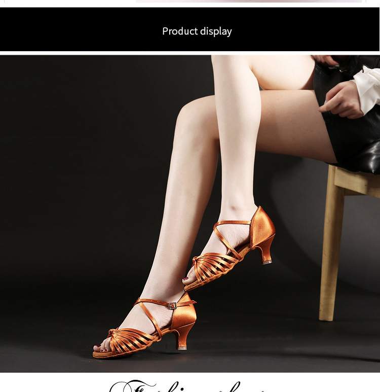 Dance Paladin Dance Shoes Womens Adult Dance Shoes Dance Shoes National Standard Dance Social Dance Silk Satin Seven Knots
