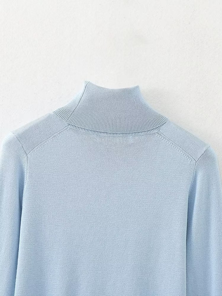Ladies Urban High Neck Fitted Sweater