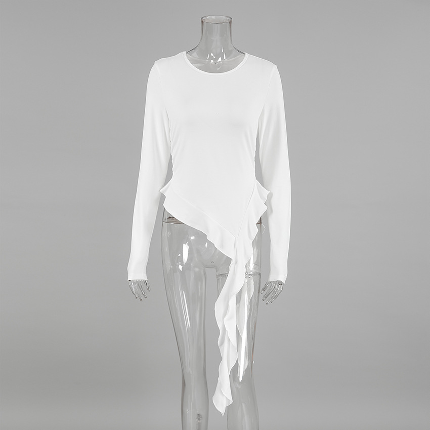Ladies Commuter Body-Hugging Full Sleeve Crewneck T-shirt