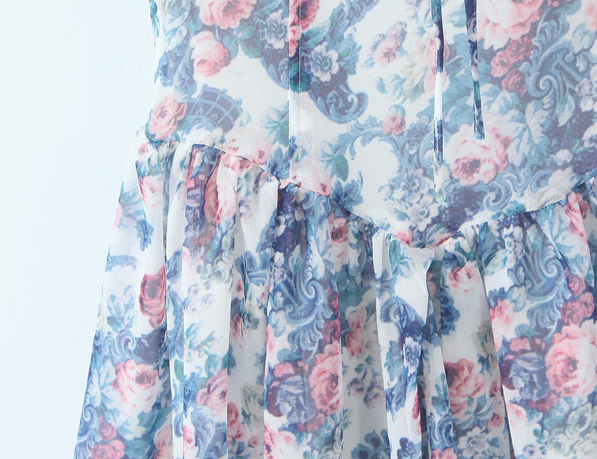Ruffle trimmed short skirt dress