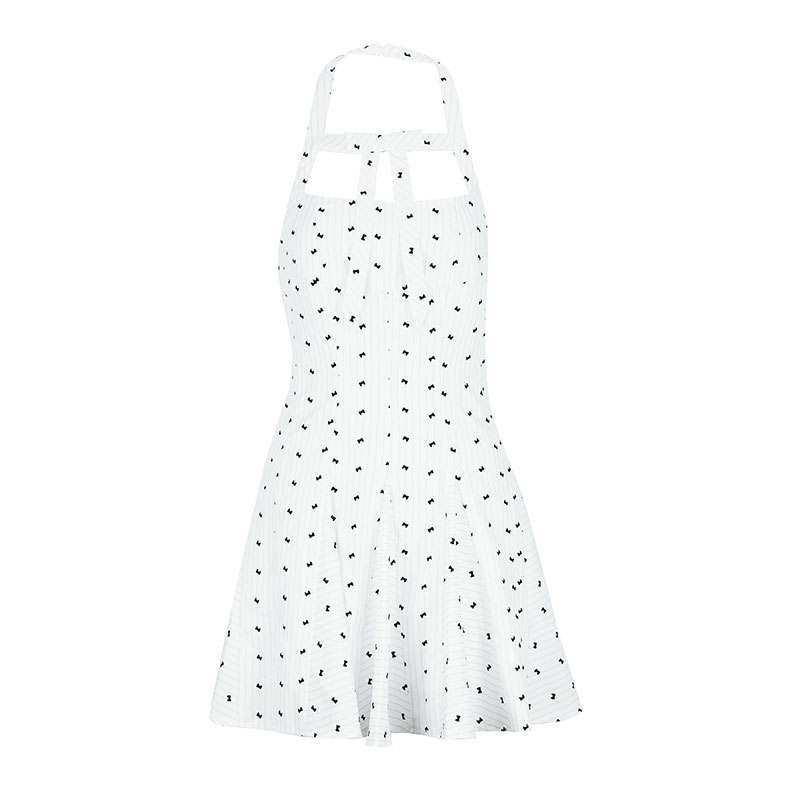 Tube Cinched Flared Mini Dress