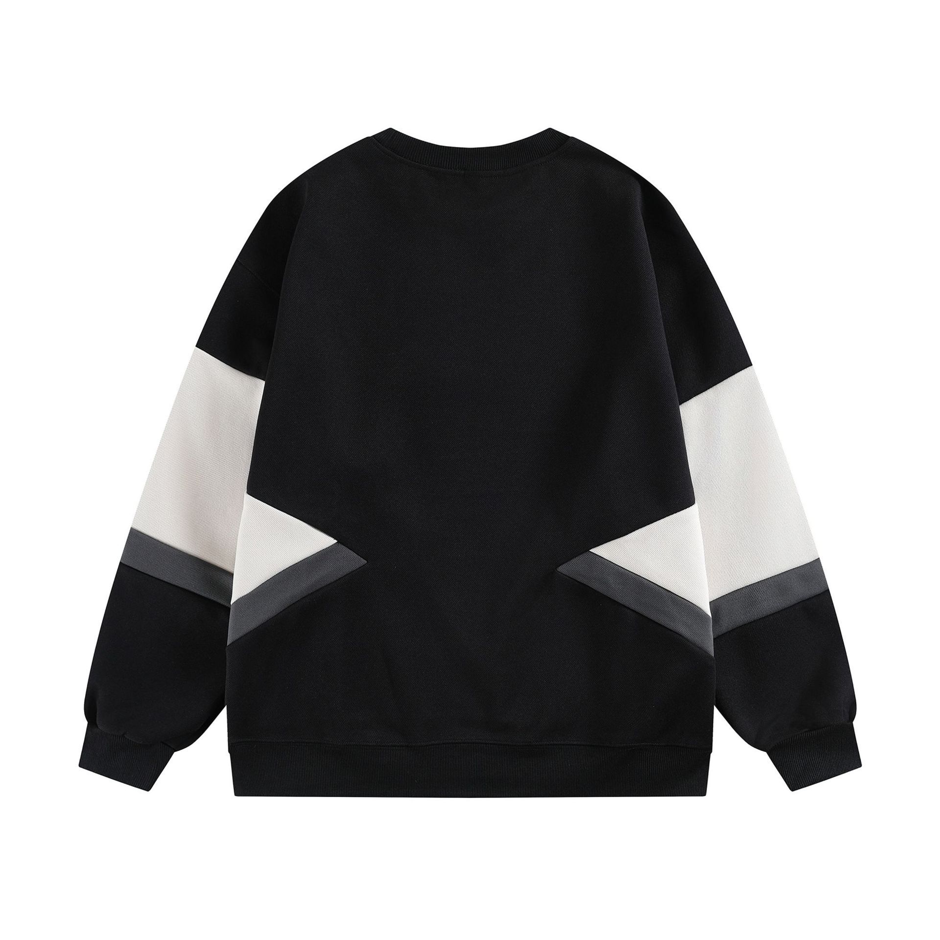 American Relaxed Two-Tone Patchwork Hoodie