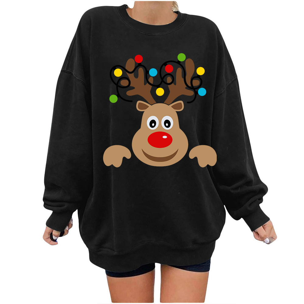 Winter 3D Deer Oversized Hoodie