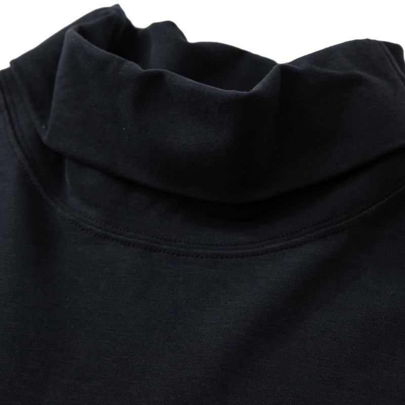 Plain Full Sleeved Mandarin Collar Mens T-Shirt