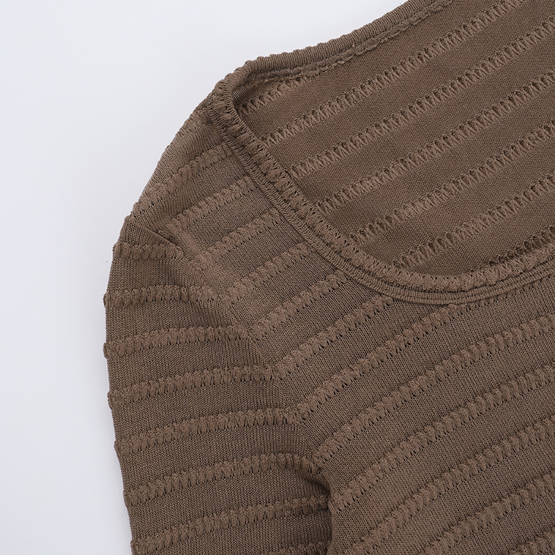 Plain Tailored Angular Neckline Full Sleeve Stretch Blouse
