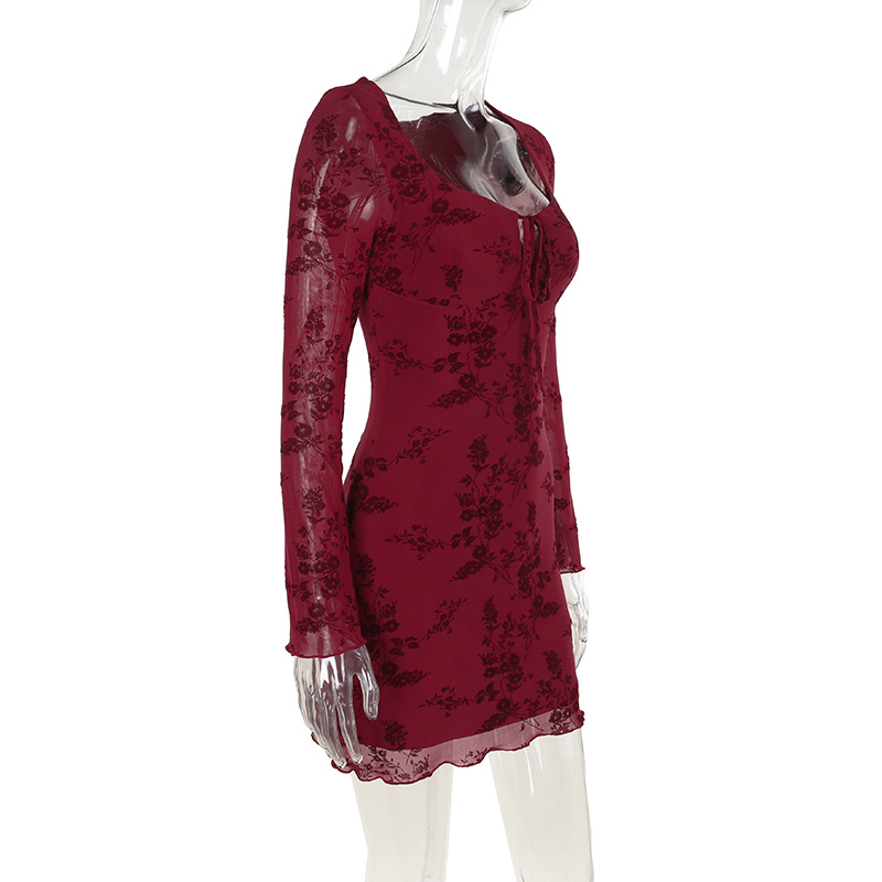 Bodycon Mini Skirt with Allover Print