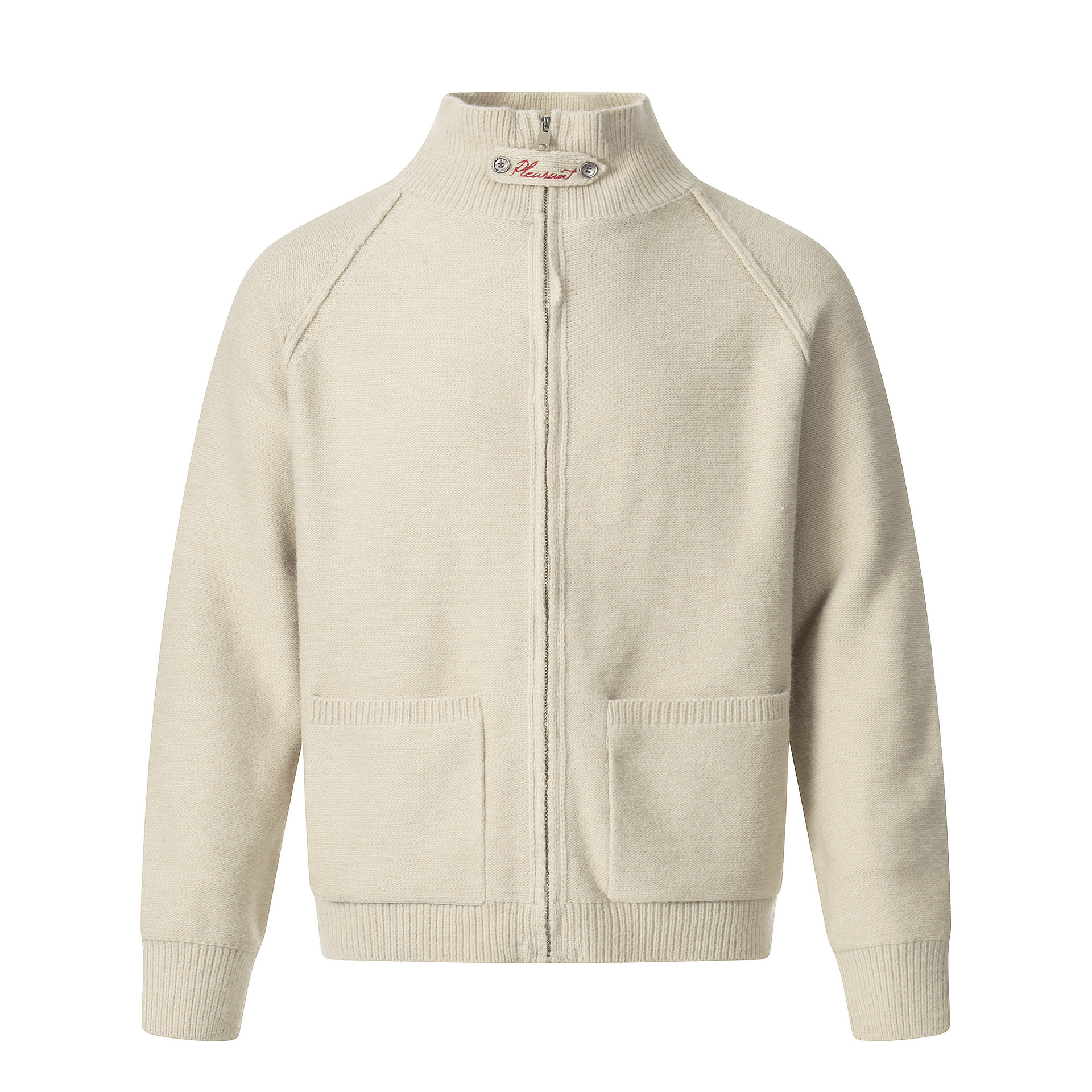 Retro Jacquard Zip Front Loose Fit Sweater