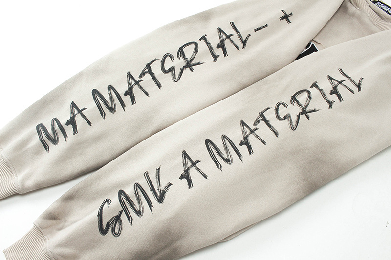 American Retro Cotton Loose Fit Letter Hoodie