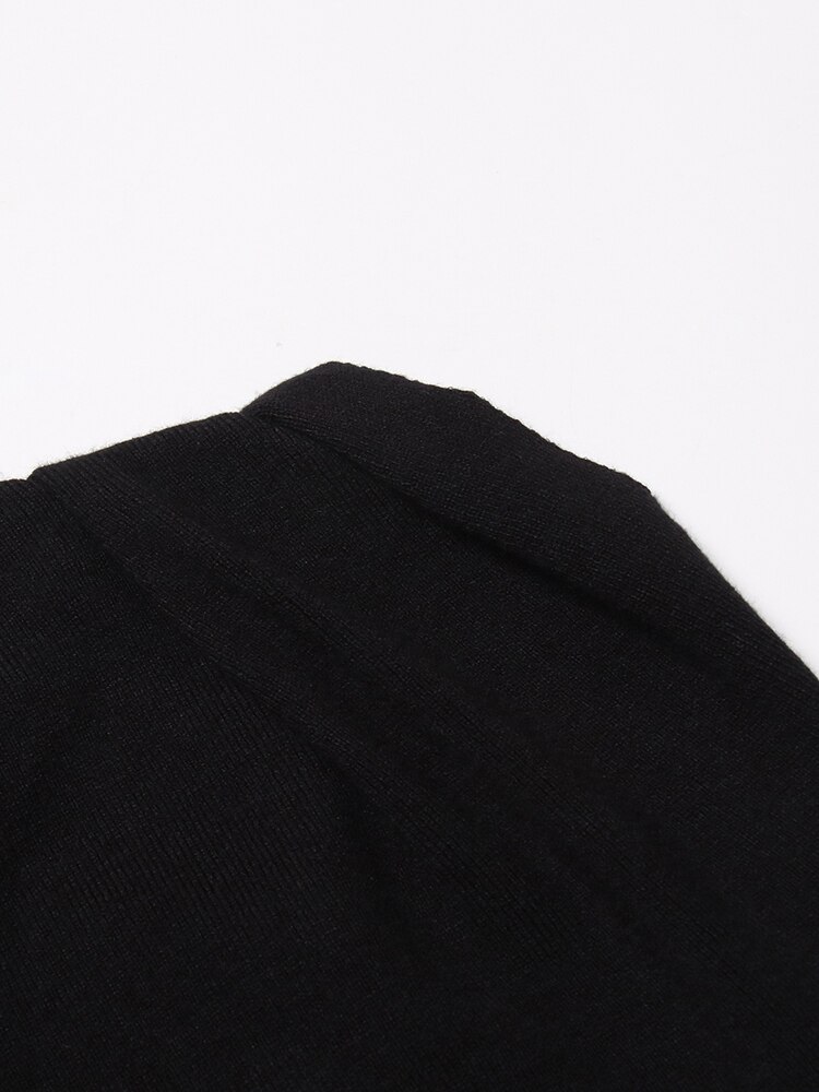 Polyester Ladies Pullover Sweater Stand Neck Cutout
