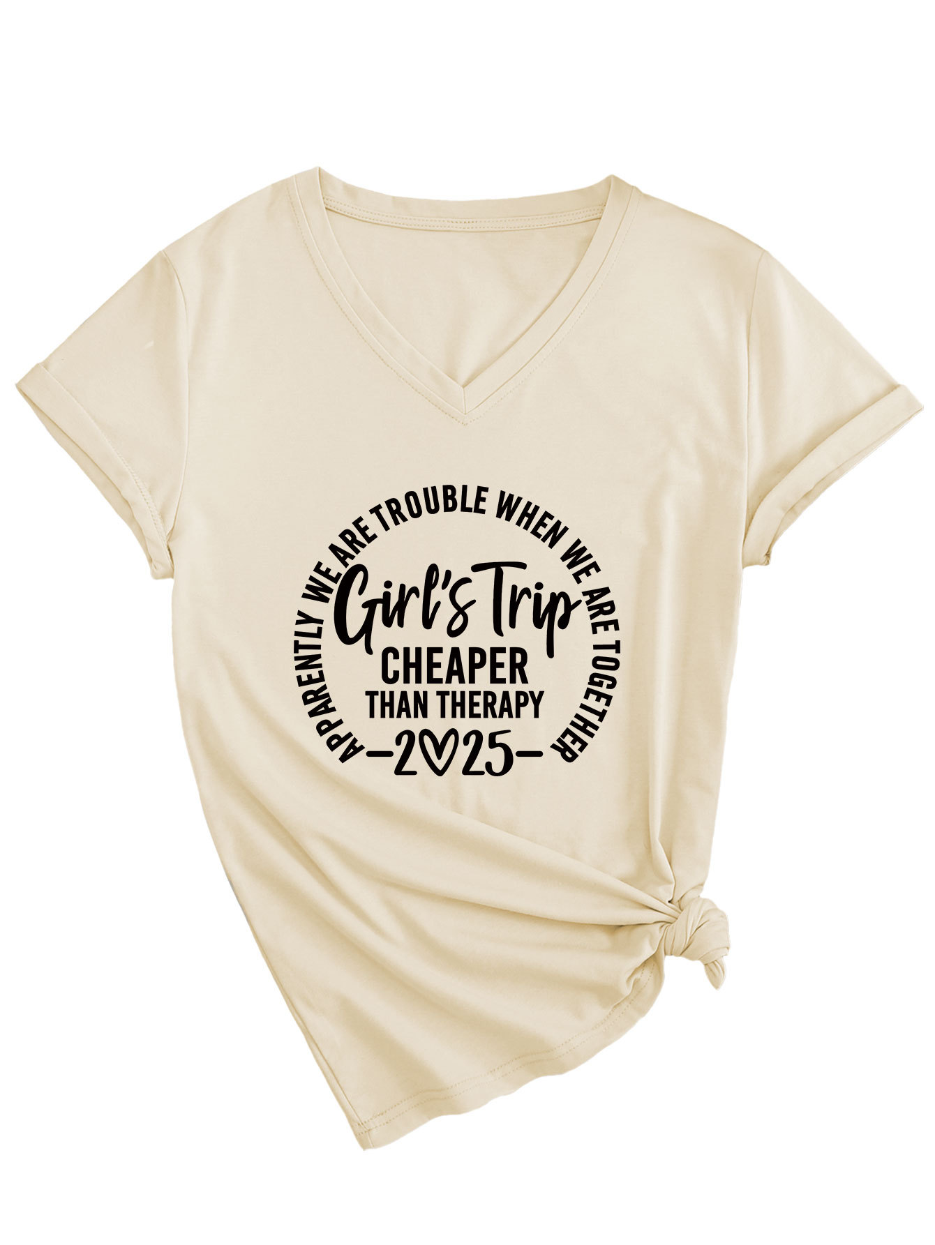 Ladies Crew Geometric Print T-Shirt