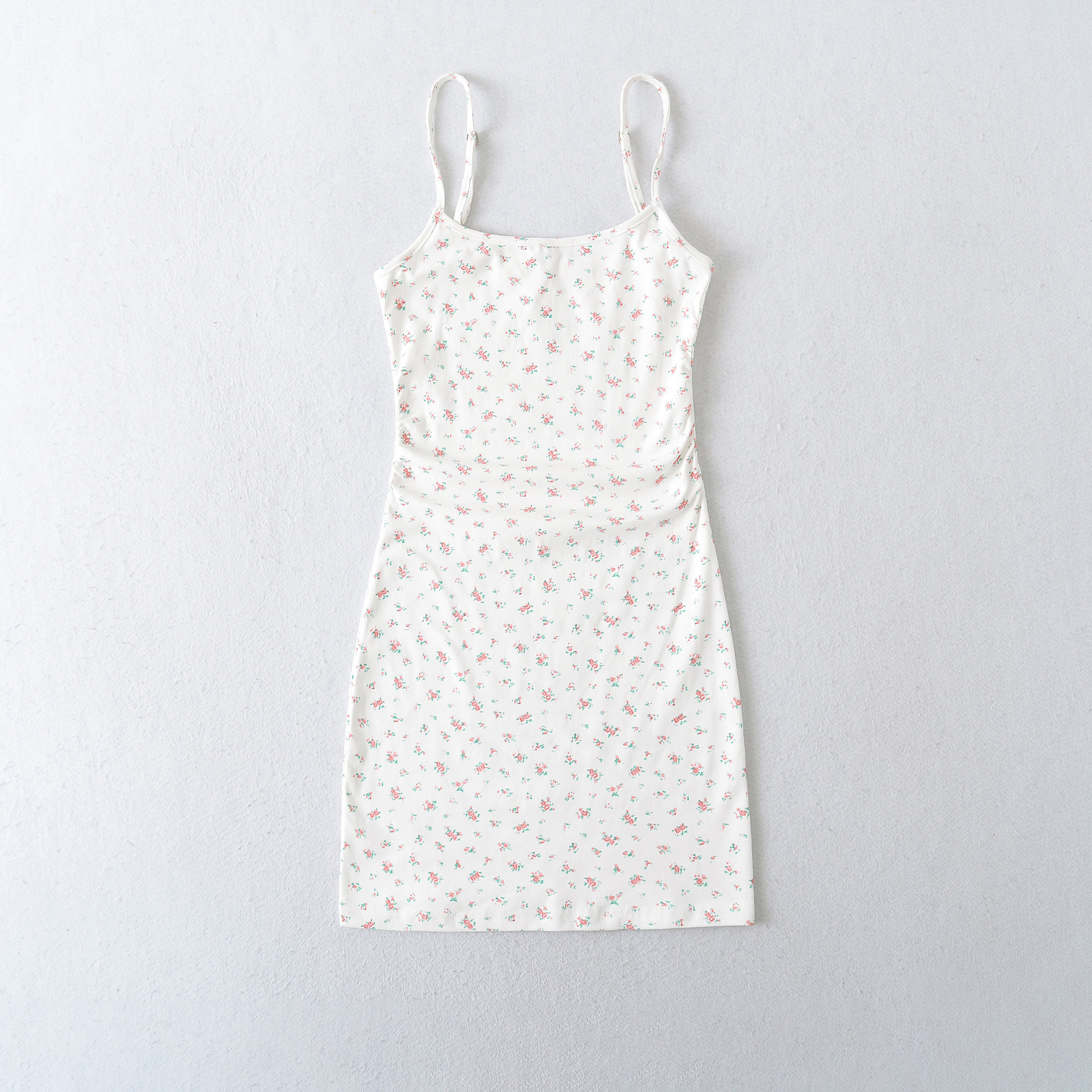 U-neck floral camisole skirt