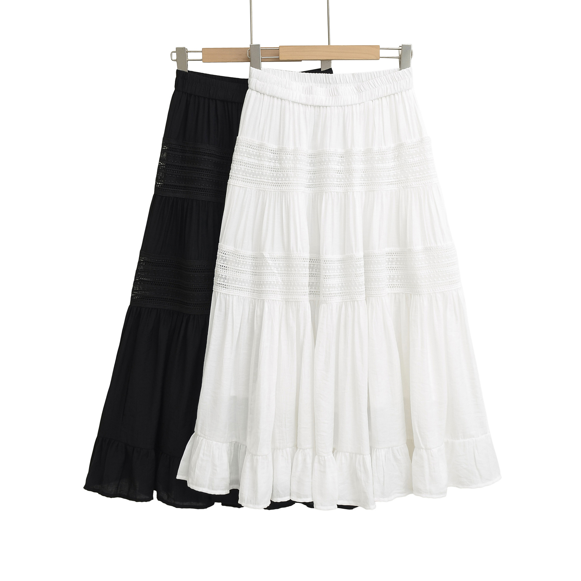 A-Line Skirt Lace Cake Skirt Elastic High Skirt