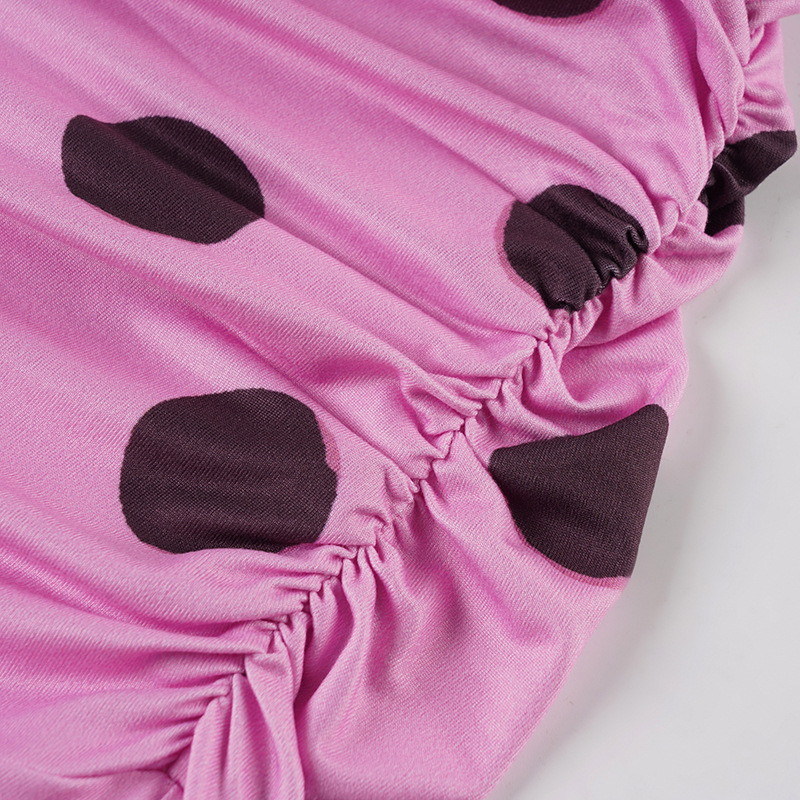 Contrast Tie-Back Plunge Cinch Maxi Dress