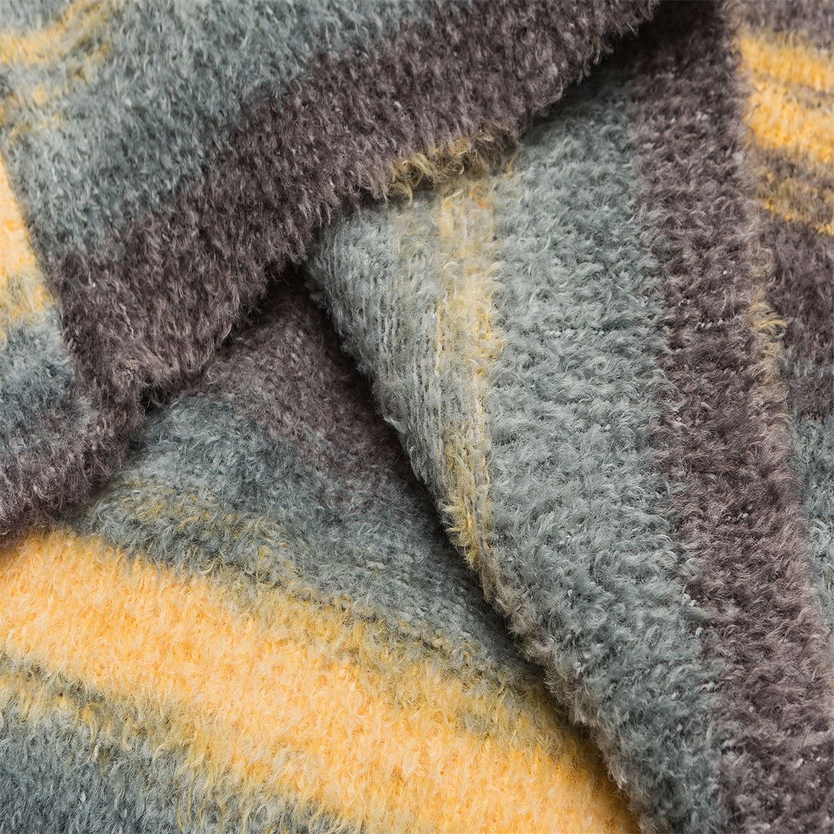 Japanese Workwear Color Block Oversized Sweater