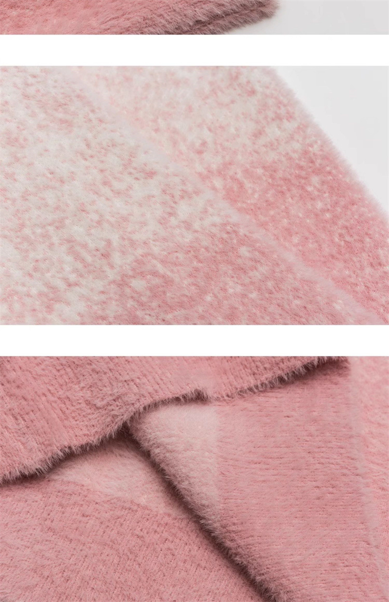 Loose Fit Japanese Workwear Jacquard Long Sleeve Sweater