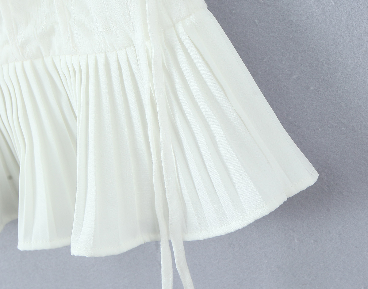 U-Neck Sleeveless Fresh Solid Mid-Waist Polyester Dress