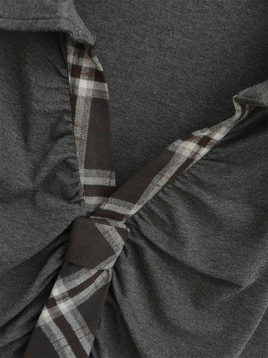 Bold Grid Lapel Dual Slim Outfit
