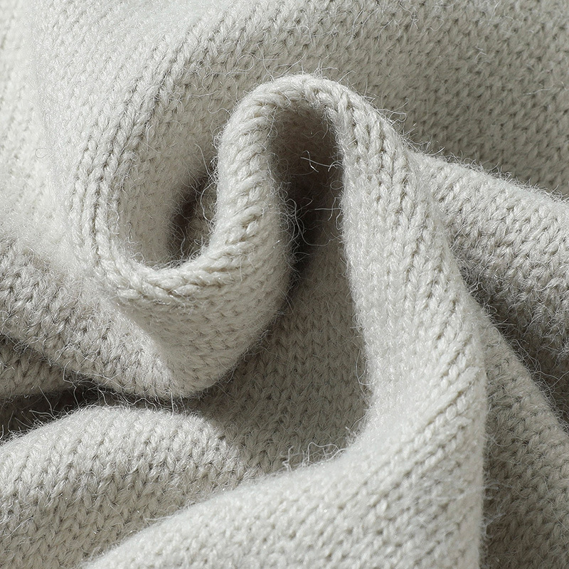 Men's Two-Tone Button-Neck Sweater
