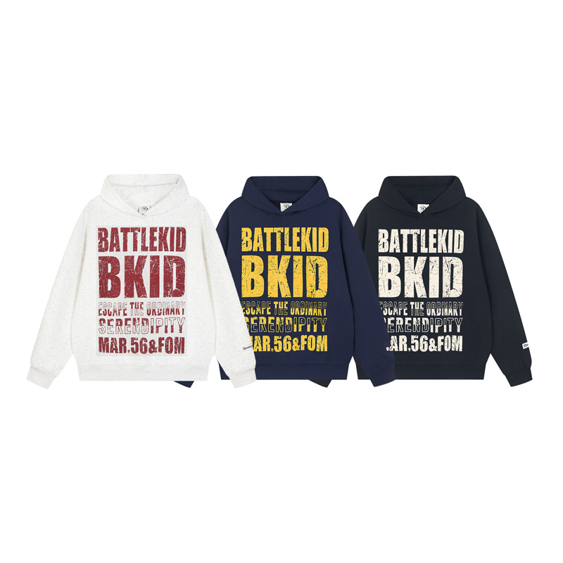 Urban Typography Long Sleeve Hoodie