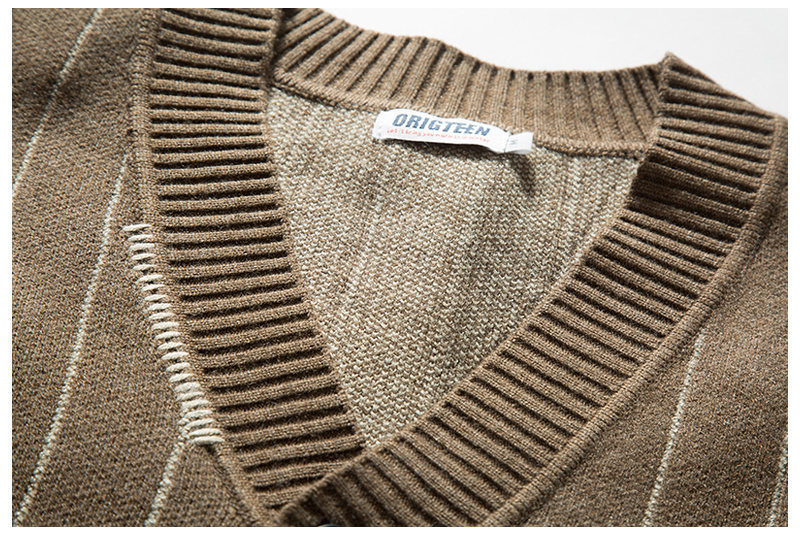 Men Relaxed Intarsia Long Sleeve Cardigan