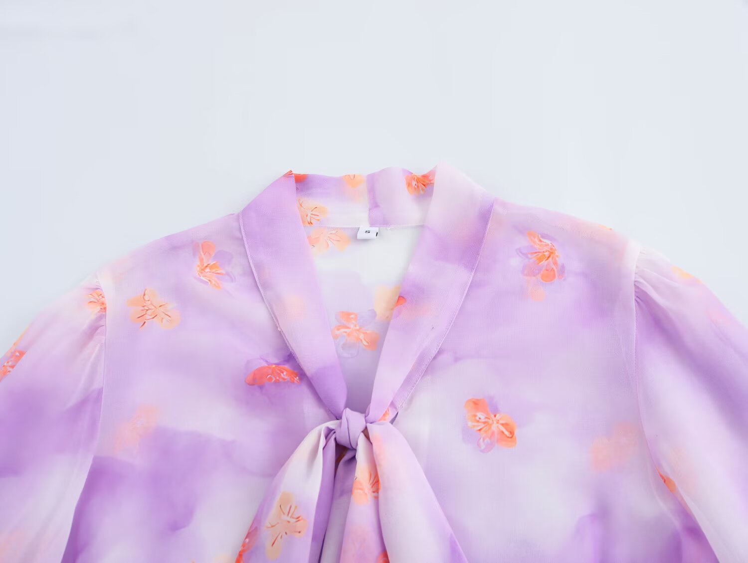 European Floral Frill Trim Top