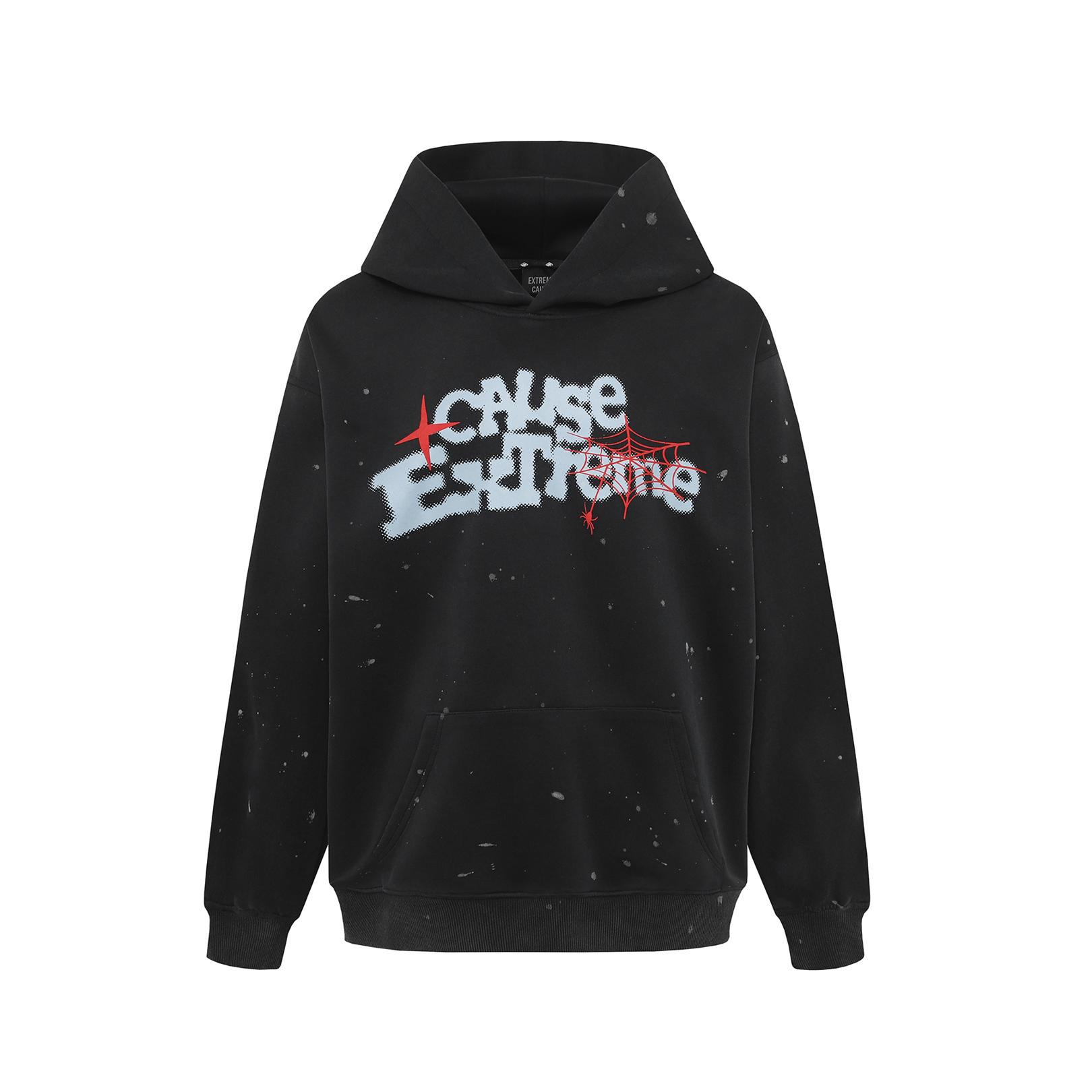 Net Script Splatter Hoodie