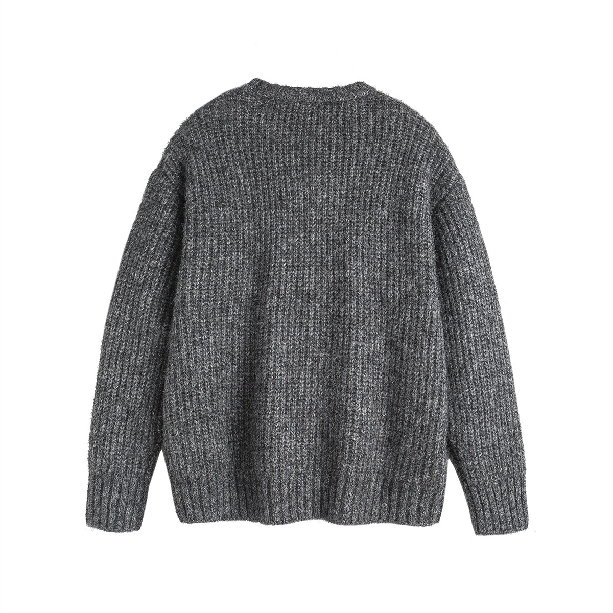 Relaxed Fit Japanese Workwear Polyester Sweater
