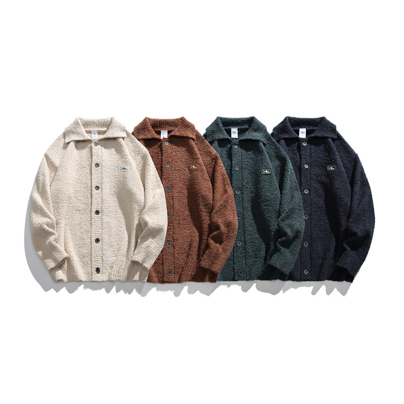 Simple Twist Polyester Long Sleeve Cardi