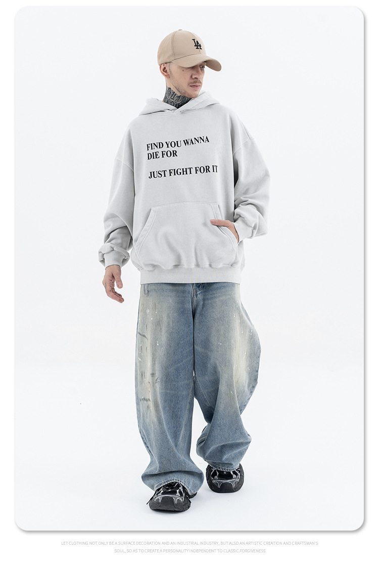 Streetwear Loose Alphabet Cotton Hoodie