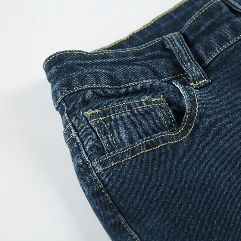 Rose embroidery retro gradient niche spicy jeans