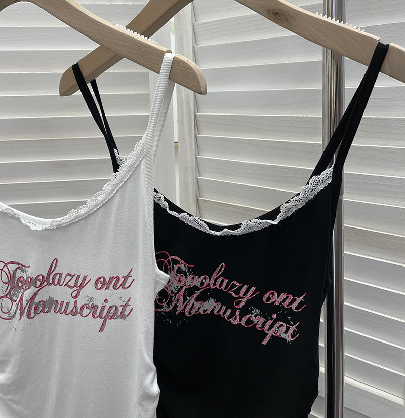 Sexy Lacy Crew Neck Slim Fit Tank Top