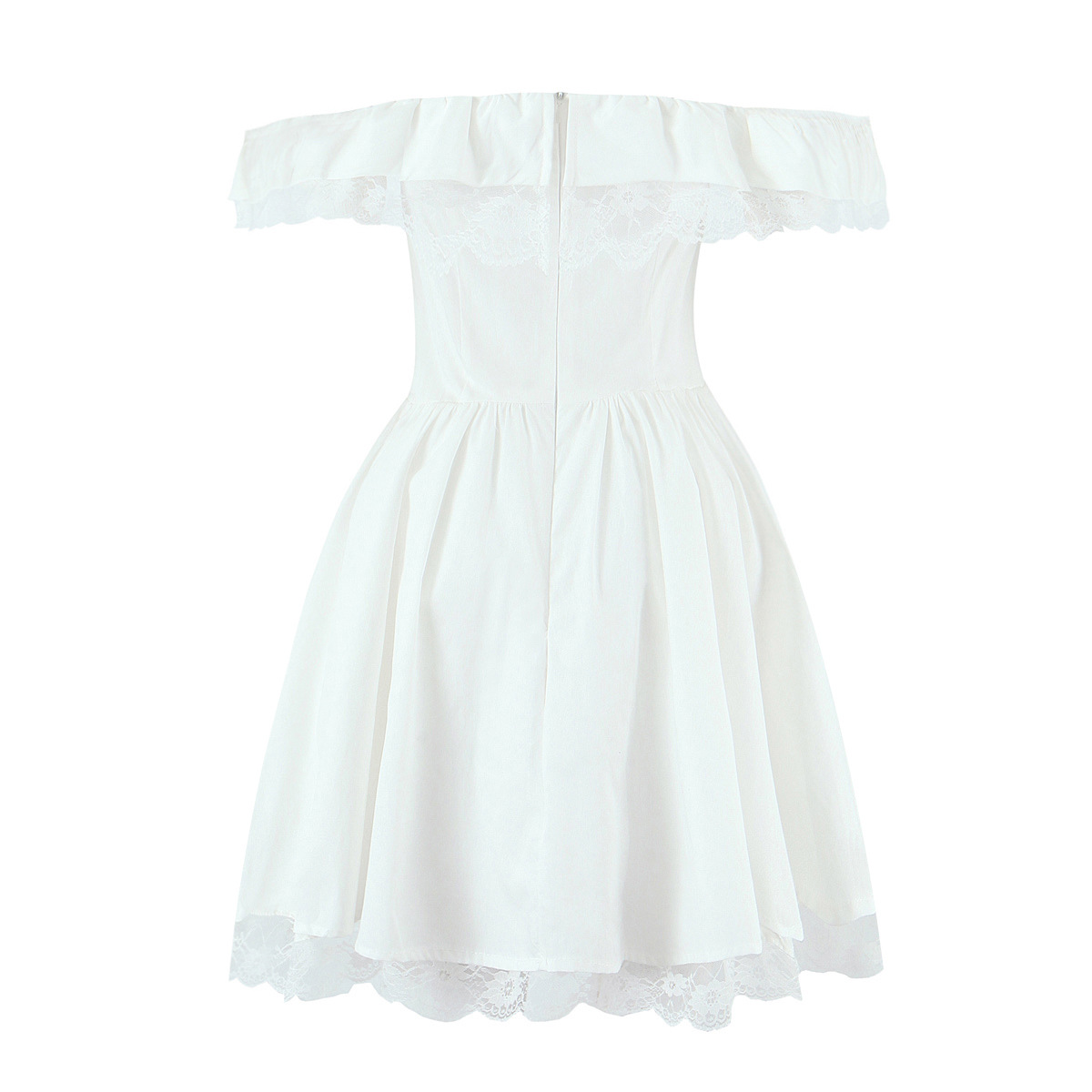 Western Pieced Flutter Scalloped Mini Skirt