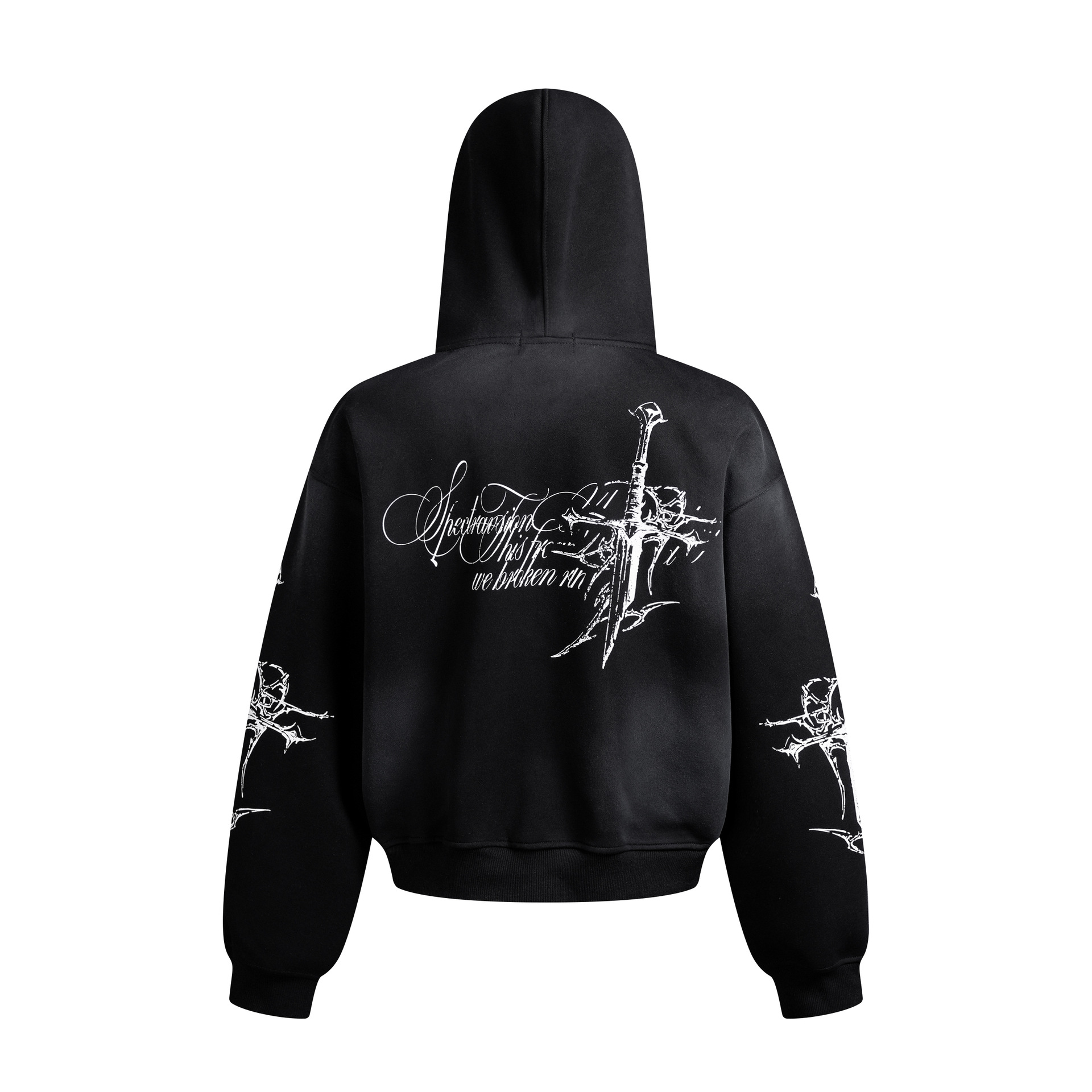 American Retro Distressed Icon Loose Hoodie