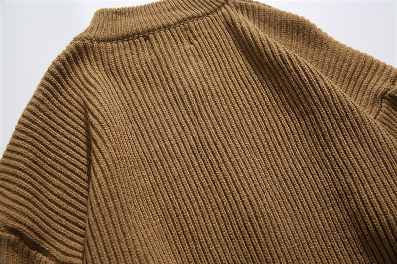 Japanese Workwear Plain Zip Front Cardigan
