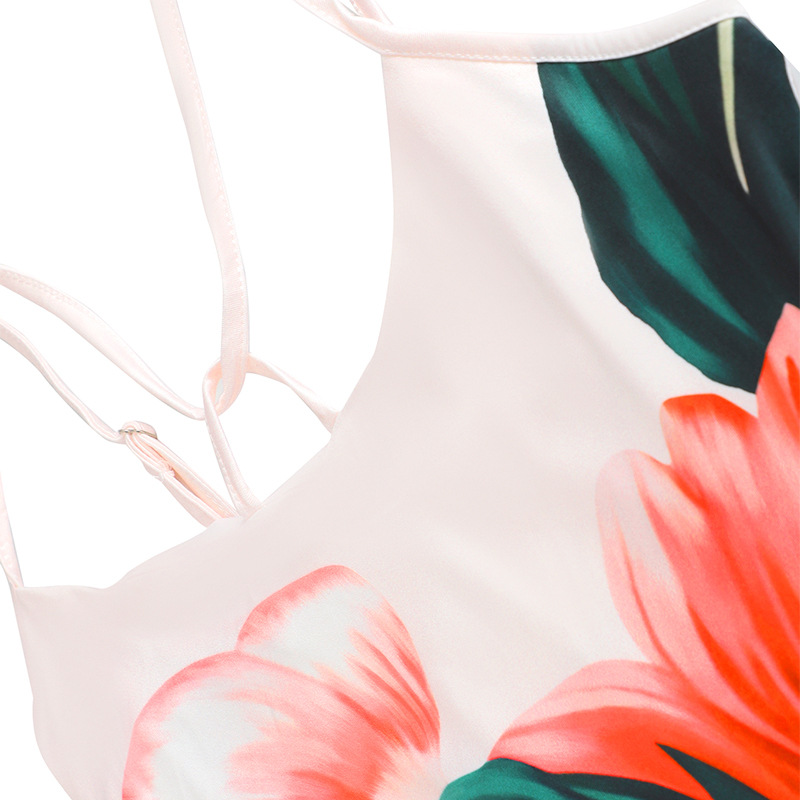 Open Back Botanical Maxi Jumpsuit