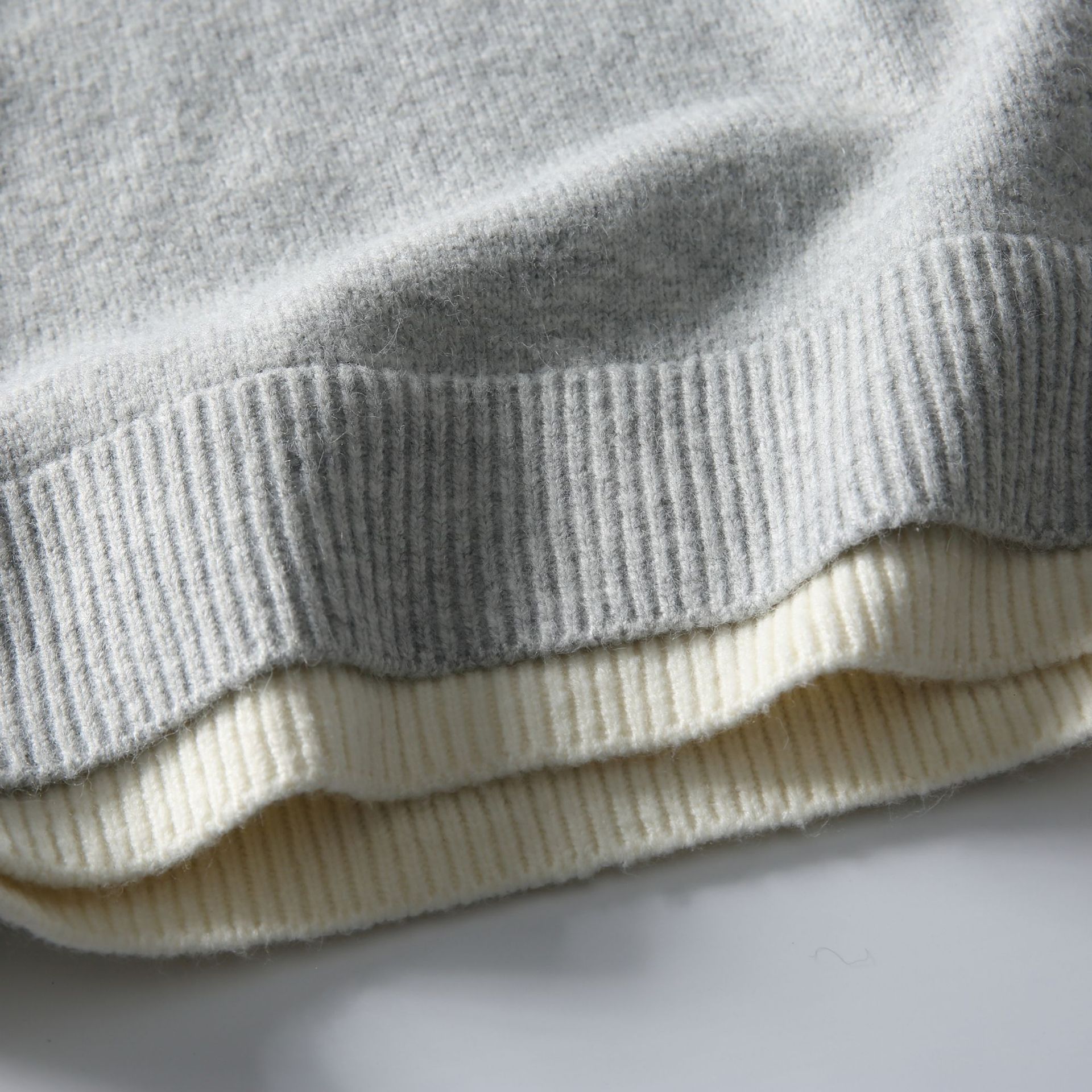 Premium Faux Layered Partial Zip Hood Sweater