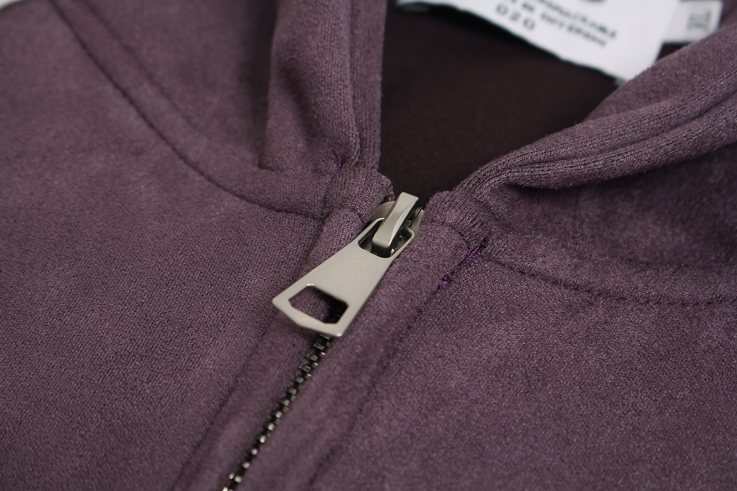 Suede cardigan zipper hoodie