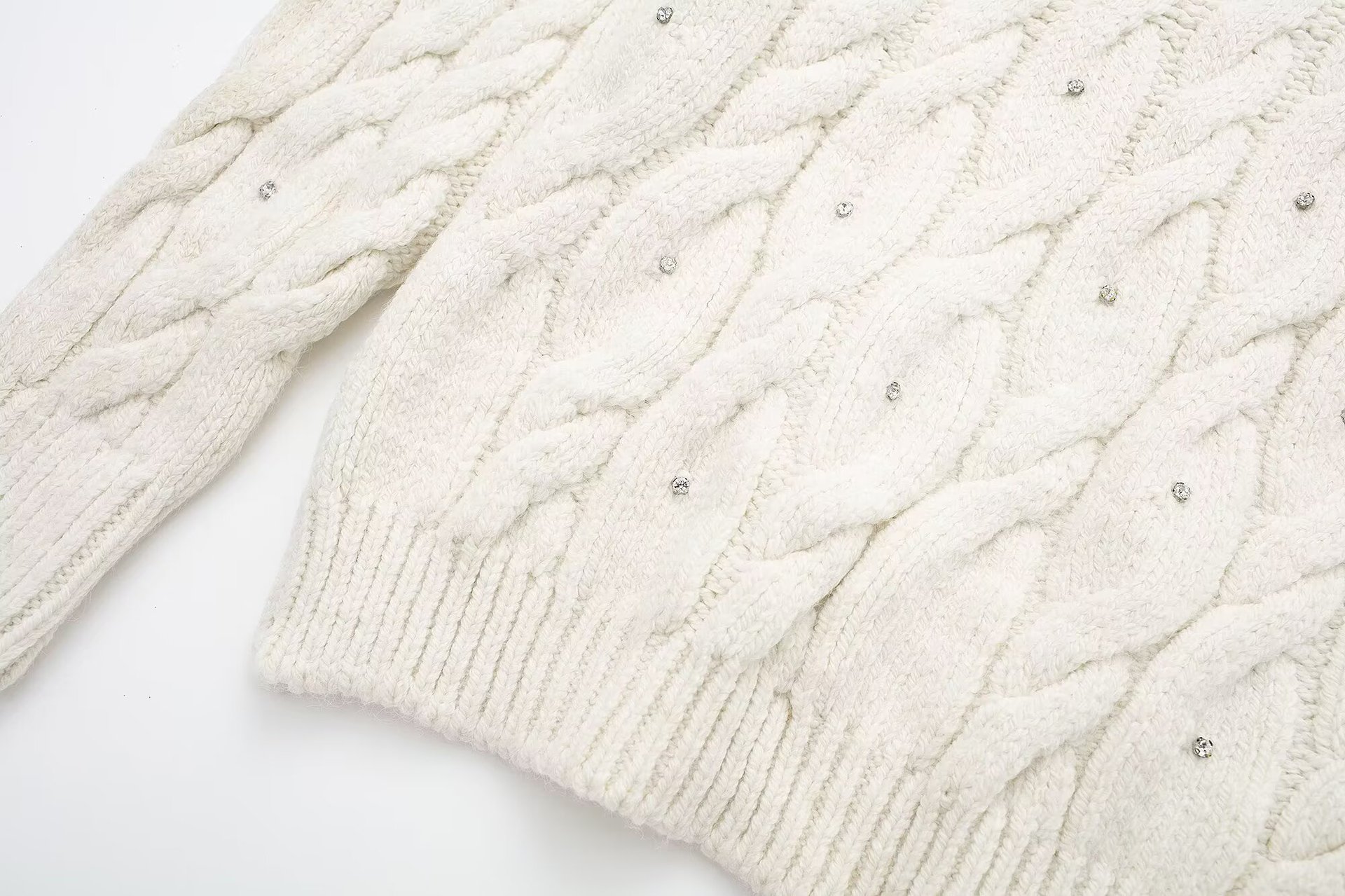 Bright eight ply knitted sweater