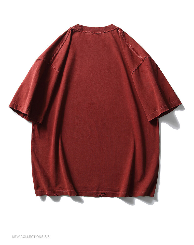 Japanese Aged Oversized Cotton Half Sleeve Letter Shirt