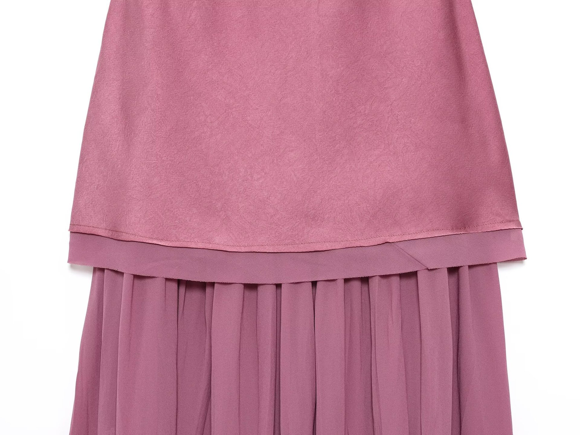 Women's Fashion Temperament Small Pleated Splicing Midi Dress