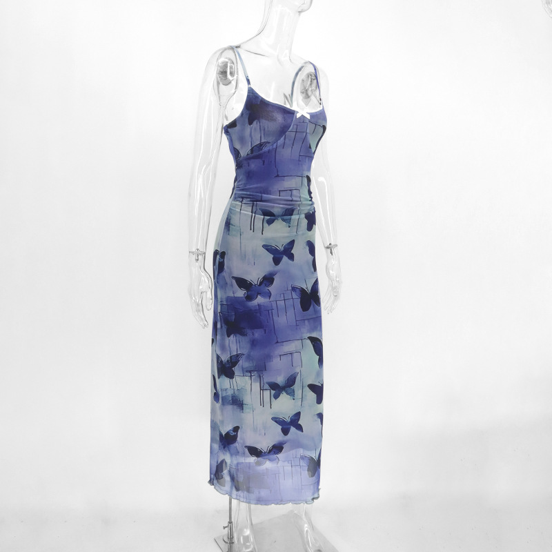 Sophisticated Plunging Sleeveless Long Dress