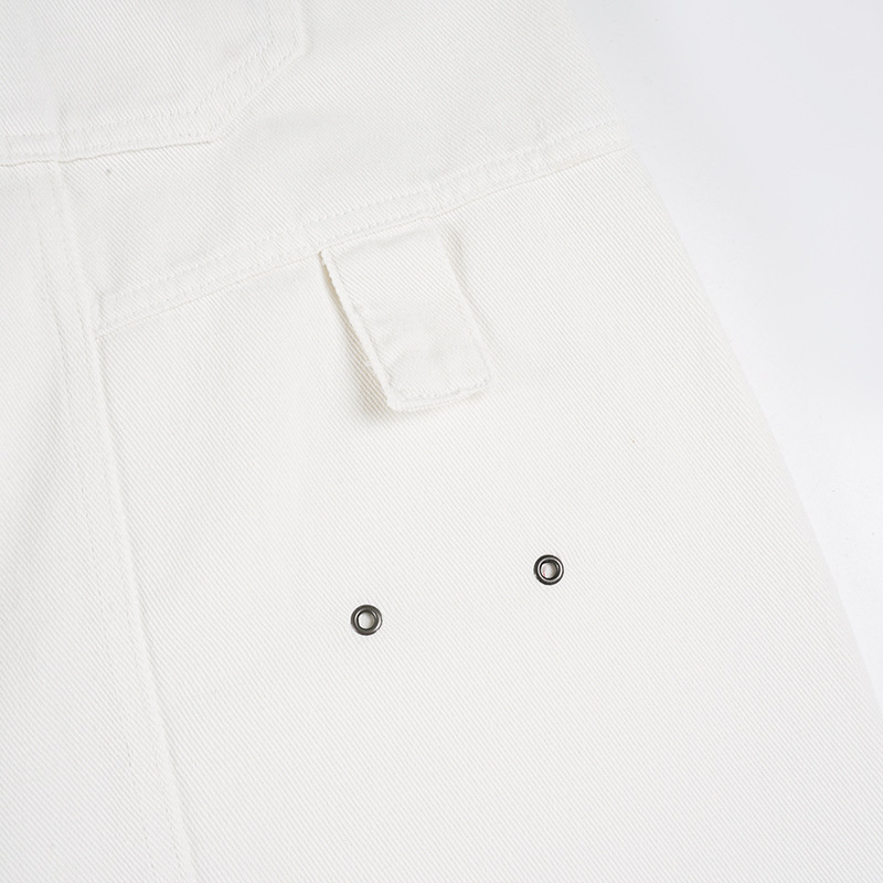 Unique Spicy Girl Women's Wide Leg Jeans with Rivet Decoration, Irregular Design, Loose Fit Casual Long Pants for Women