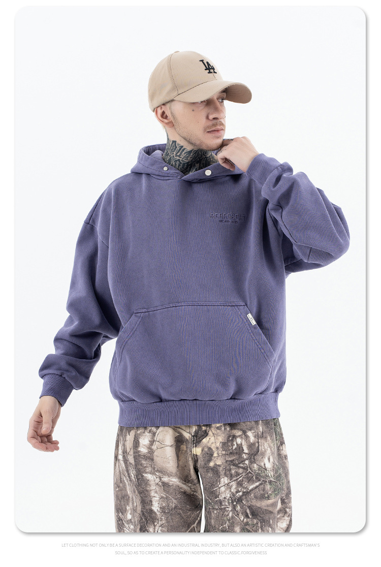 Urban Oversized Cotton Vintage Emblem Hoodie